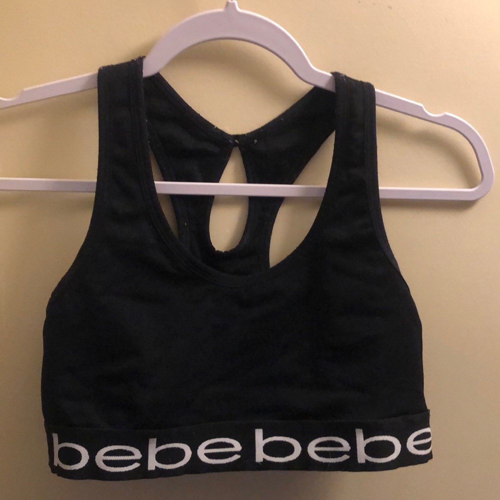Black Bebe sports bra